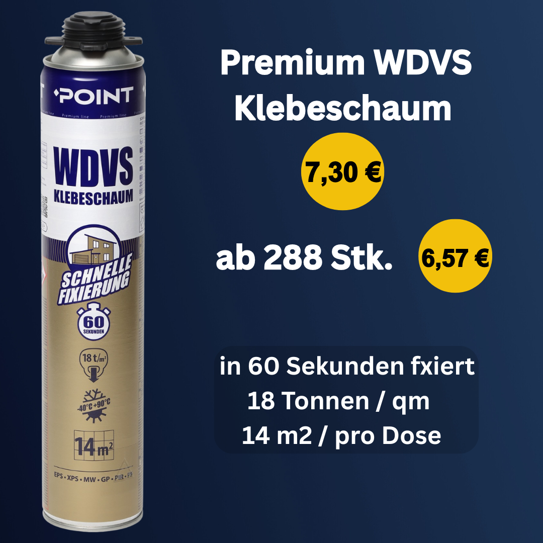 Klebeschaum für WDVS 60 Sekunden – EPS & XPS Montage
