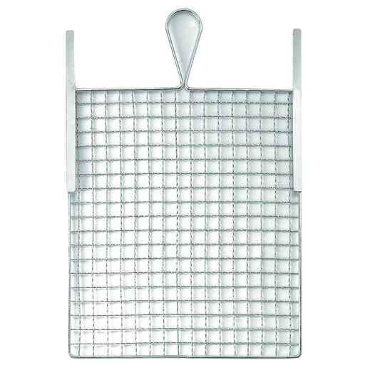 Verzinktes Abstreifgitter 36 × 30 cm aus Metall mit Aufhängehaken, passend für Farbeimer bei Malerarbeiten