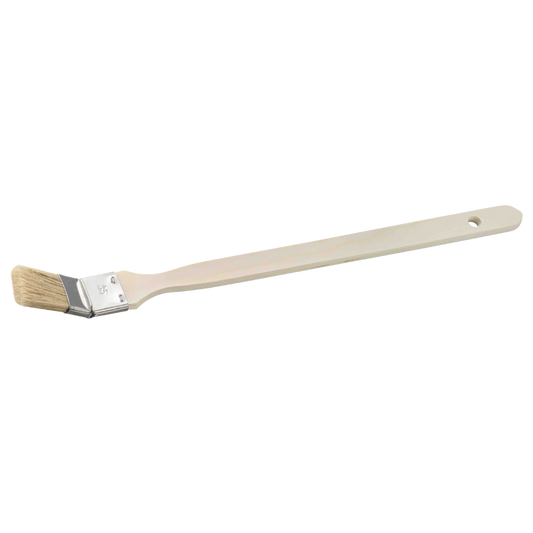 Eckenpinsel 35 mm mit schrägen Naturborsten und Holzgriff, ideal für präzise Anstriche in engen Ecken und schwer zugänglichen Bereichen