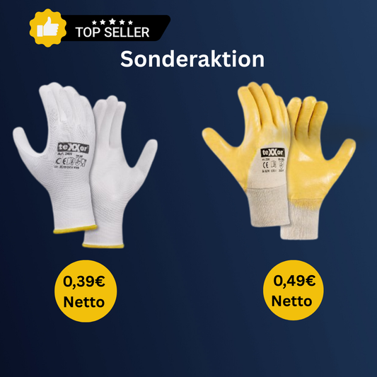 Arbeitshandschuhe Texxor – Nitril & PU beschichtet, nahtlos, CE-zertifiziert