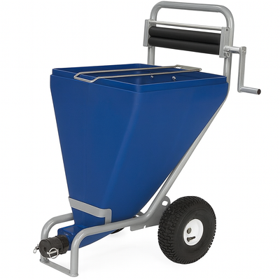 Rollbarer Spachtelbehälter 90 L mit Sackpresse – für Airlessgeräte, Farbspritzgeräte