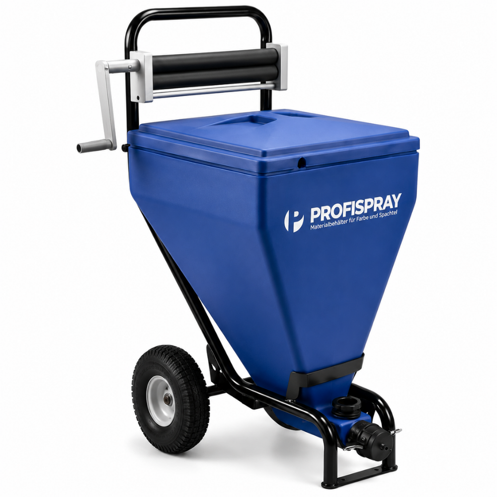 Conteneur à enduit roulant 90 L avec presse-sac – pour appareils Airless, pulvérisateurs de peinture